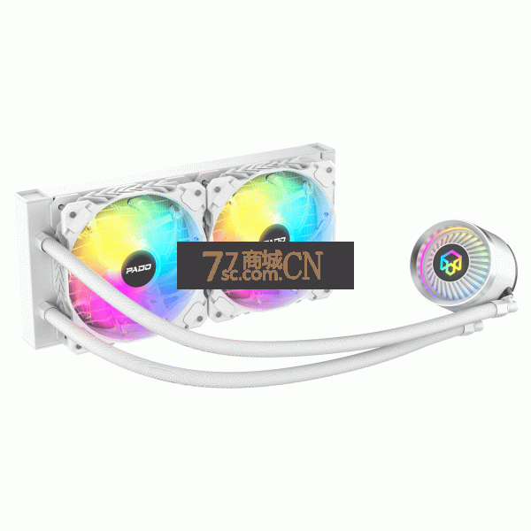 半岛铁盒极动力C240白色ARGB神光同步水冷散热器 稳压I7CPU