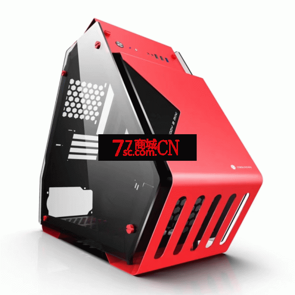 玩嘉 T9-mini 中小主板 多边异形分体水冷双侧透玻璃电脑机箱 ATX/240冷排（注：包装不太好，内部机箱是全新的）