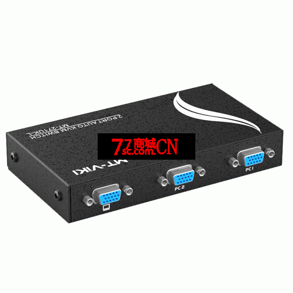 迈拓维矩MT-271UK-L 多电脑KVM 切换器2 口自动USB 配原装线 铁盒
