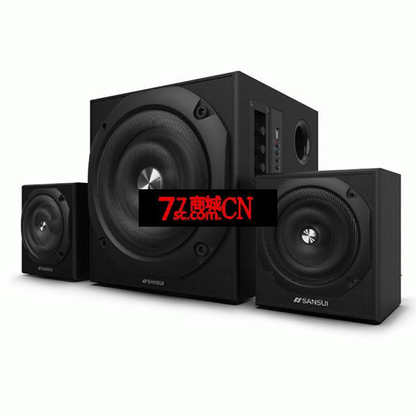 山水60A普通版电脑音箱木质2.1大功率重低音炮 蓝牙 U盘