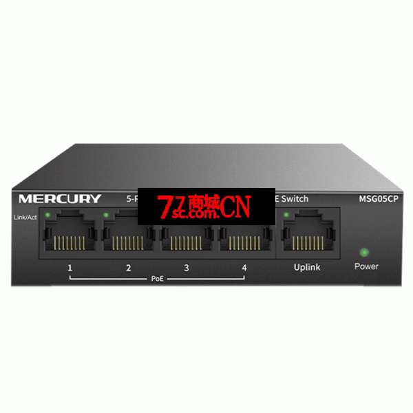 MERCURY水星MSG05CP全千兆5口PoE供电交换机HUB监控摄像头专用43W
