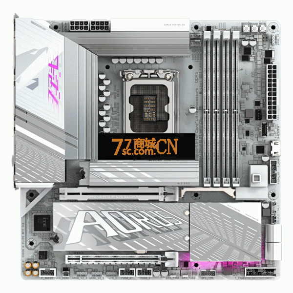 技嘉Z890M AORUS ELITE WIFI7 ICE冰雕主板 LGA1851 DDR5内存 支持Ultra 5 245KF 265K  可拆卸WIFI7