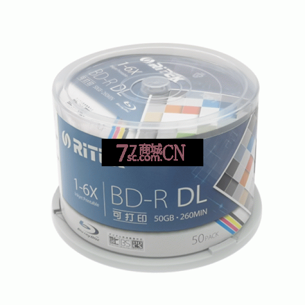 铼德(RITEK) 蓝光可打印 BD-R 1-6速50G/25G空白刻录光大容量光碟