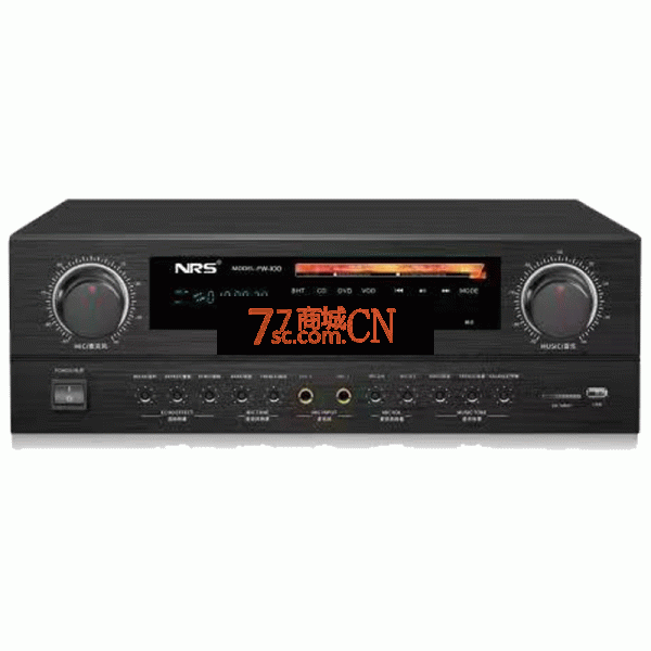 NRS FW-100功放 卓越的噪音补偿功能，双混响设计，有抑制啸叫的功能 USB/SD卡接口，带蓝牙及FM功能