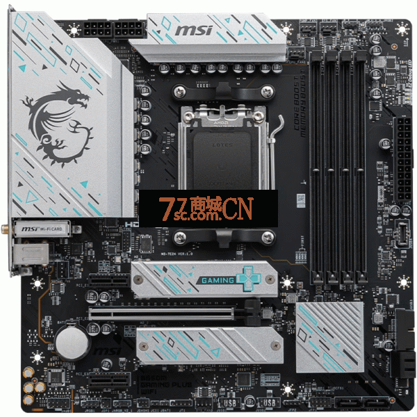微星B650M GAMING PLUS WIFI DDR5主板AM5支持CPU7950X 3D/7900X 3D
