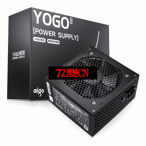 爱国者YOGO 650额定500W 台式机电脑电源非模组静音风扇电源（工包）