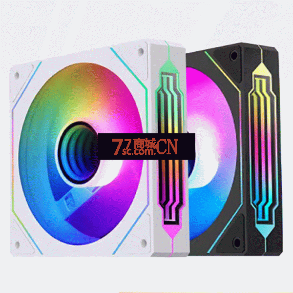 鑫谷宁静12CM机箱散热风扇ARGB神光同步PWM智能温控散热器