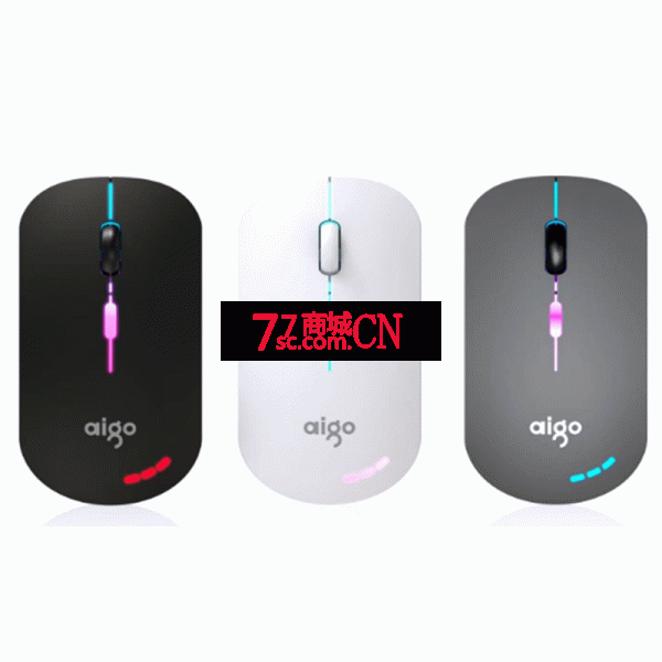 爱国者Q701充电发光版无线鼠标发光台式笔记本USB接口通用办公家用 新款上市