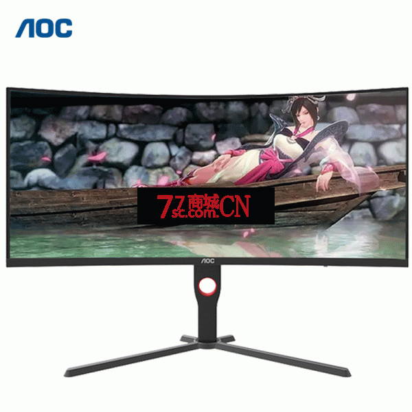 AOC曲面CU34G3X电竞游戏准4K带鱼屏 分屏功能34英寸显示器液晶
