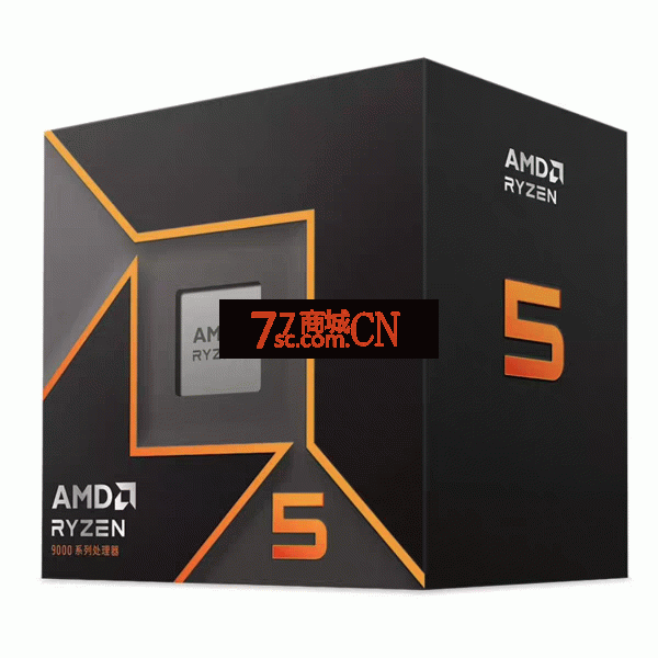 AMD锐龙R5 9600X盒装CPU台式机游戏处理器AM5六核十二线程 65W