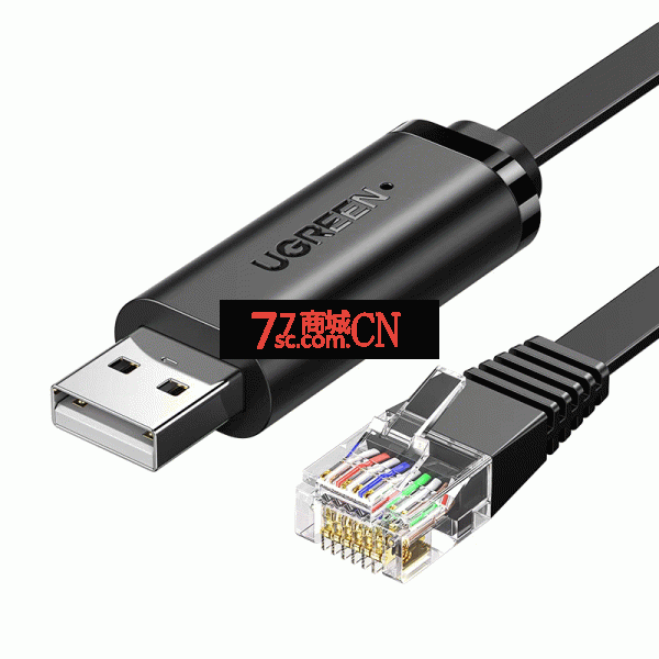 绿联usb转console调试线232typec交换机配置线笔记本电脑USB接口转rj45串口网口控制转换免驱动路由器