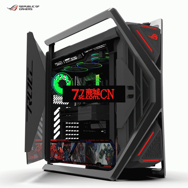 ROG玩家国度GR701创世神华硕台式电脑全塔电竞双面侧透机箱支持4090显卡（镭射灯板需要再属性中单独添加）