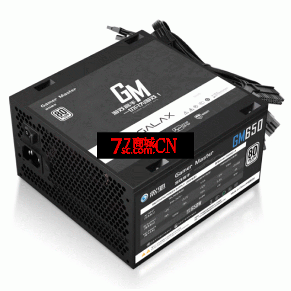 影驰额定650W游戏高手GM650工包电脑电源（80PLUS白牌/主动PFC/单路12V/智能温控/支持背线/多重保护)