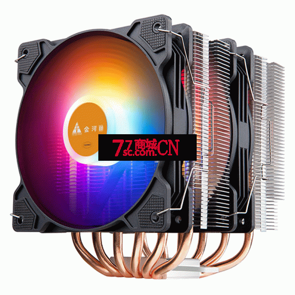 金河田风云 6热管CPU风扇 电脑台式机散热器115X 1700 CPU散热器