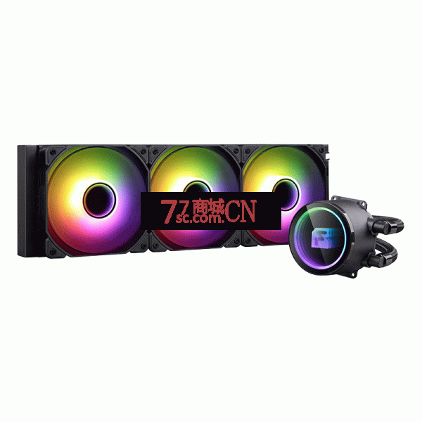 金河田天剑T360黑色一体式CPU水冷散热器ARGB神光同步温控风扇