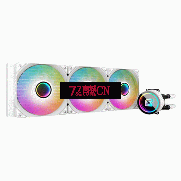 金河田天剑T360白色一体式CPU水冷散热器ARGB神光同步温控风扇