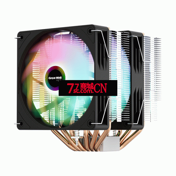 长城山河S600 6热管大霜塔台式机电脑CPU散热器 风冷intel amd ARGB灯效6铜管散热器