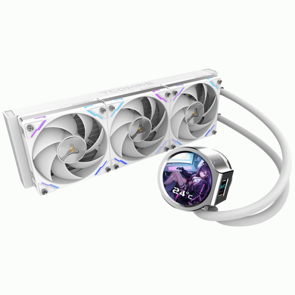 钛钽钛坦LX800PRO360一体式CPU水冷散热器IPS屏幕支持INTEL平台 纯白