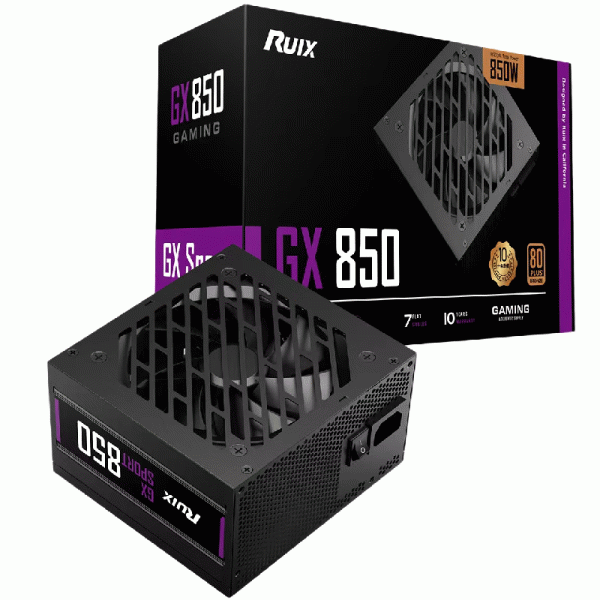 RUIX鋭禧GX850W超级铜牌主动PFC双CPU供电黑色扁平线缆10年质保