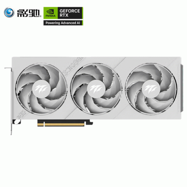 影驰 GeForce RTX5060圣刃OC 8G白台式主机电竞显卡纯白三扇磁吸LOGO灯